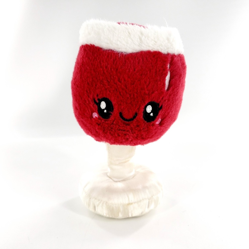 Squishable Boozy Buds Red Wine Glass 7" Plush Toy